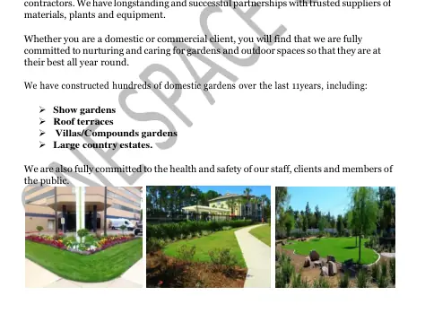 Garden design and landscaping UAE