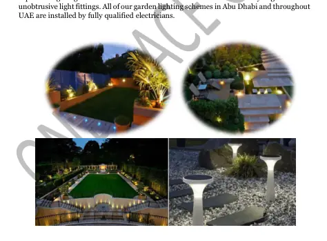 Garden lighting services UAE